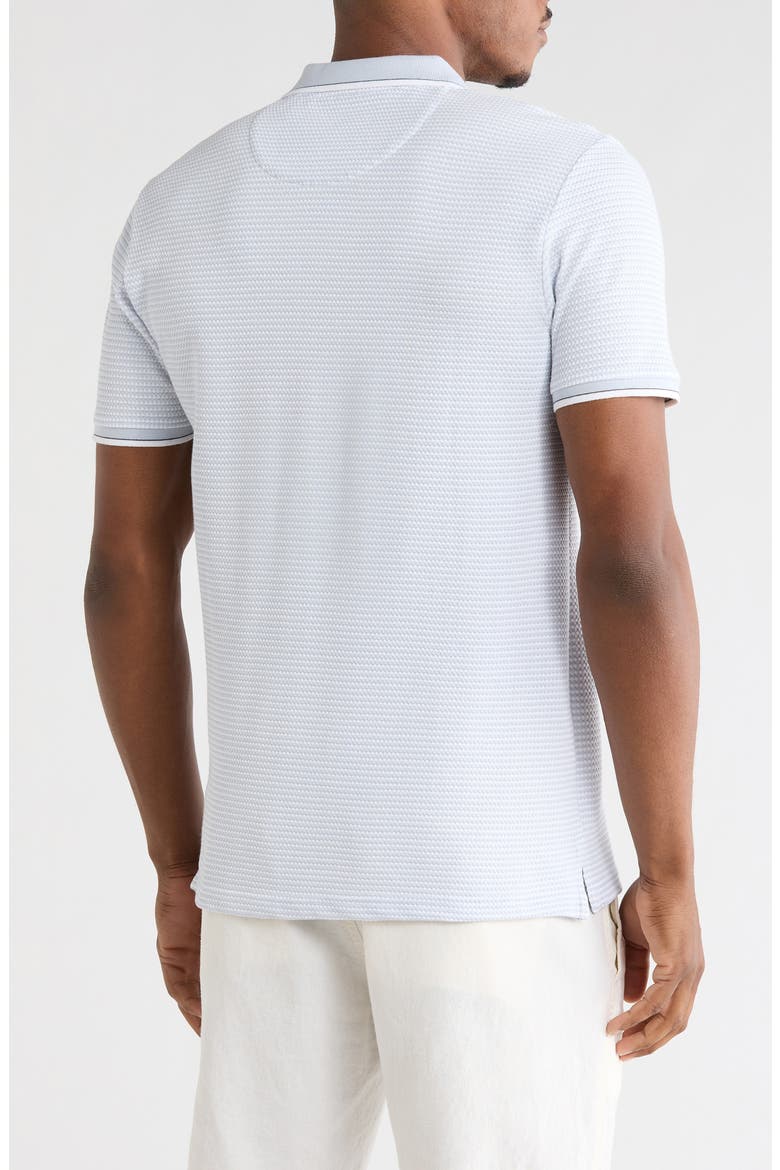 Textured Horizontal Stripe Quarter Zip Knit Polo, Alternate, color, LIGHT BLUE