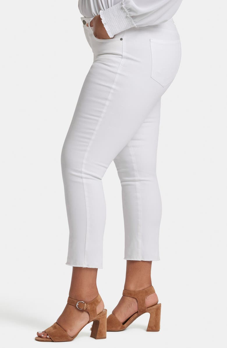 NYDJ Sheri Fray Hem Crop Jeans, Alternate, color, Optic White