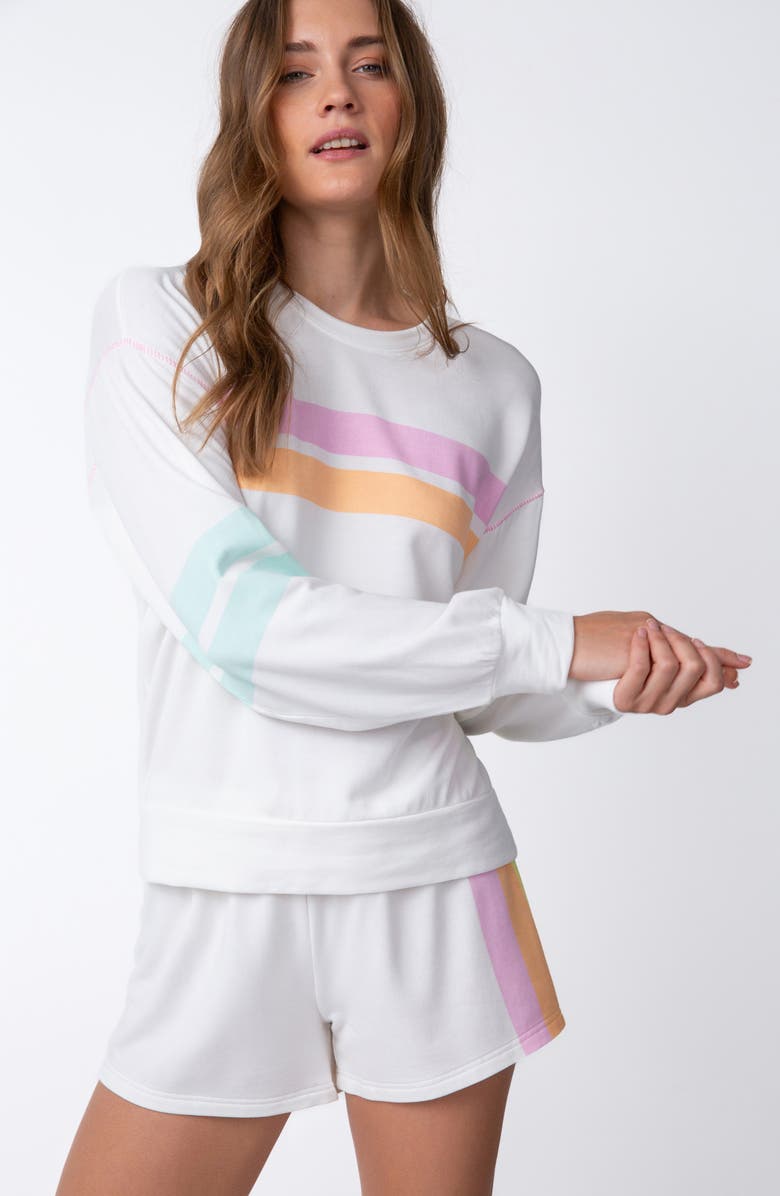 PJ Salvage Shine Bright Long Sleeve Sleep T-Shirt, Alternate, color, Ivory