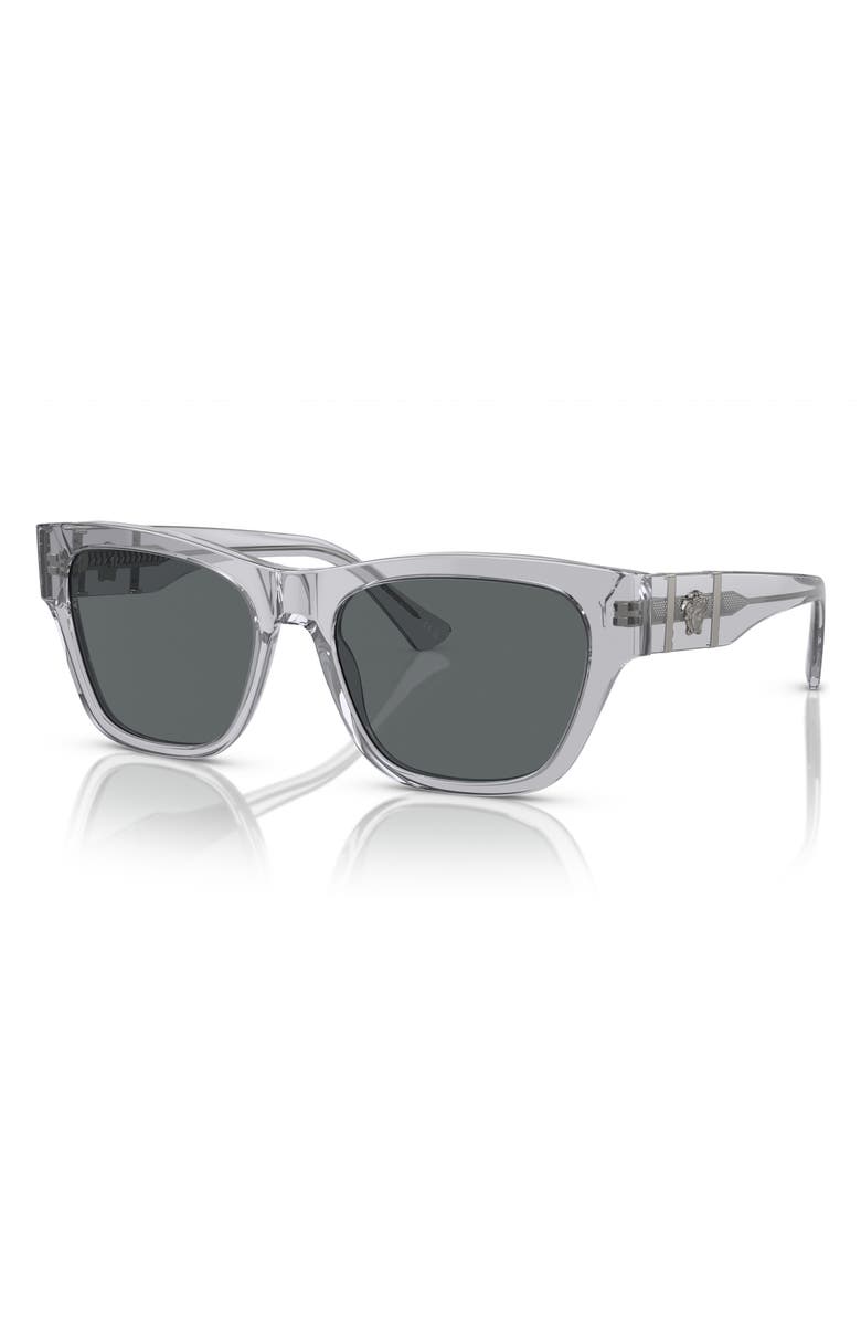 Versace 55mm Square Sunglasses, Alternate, color, Grey