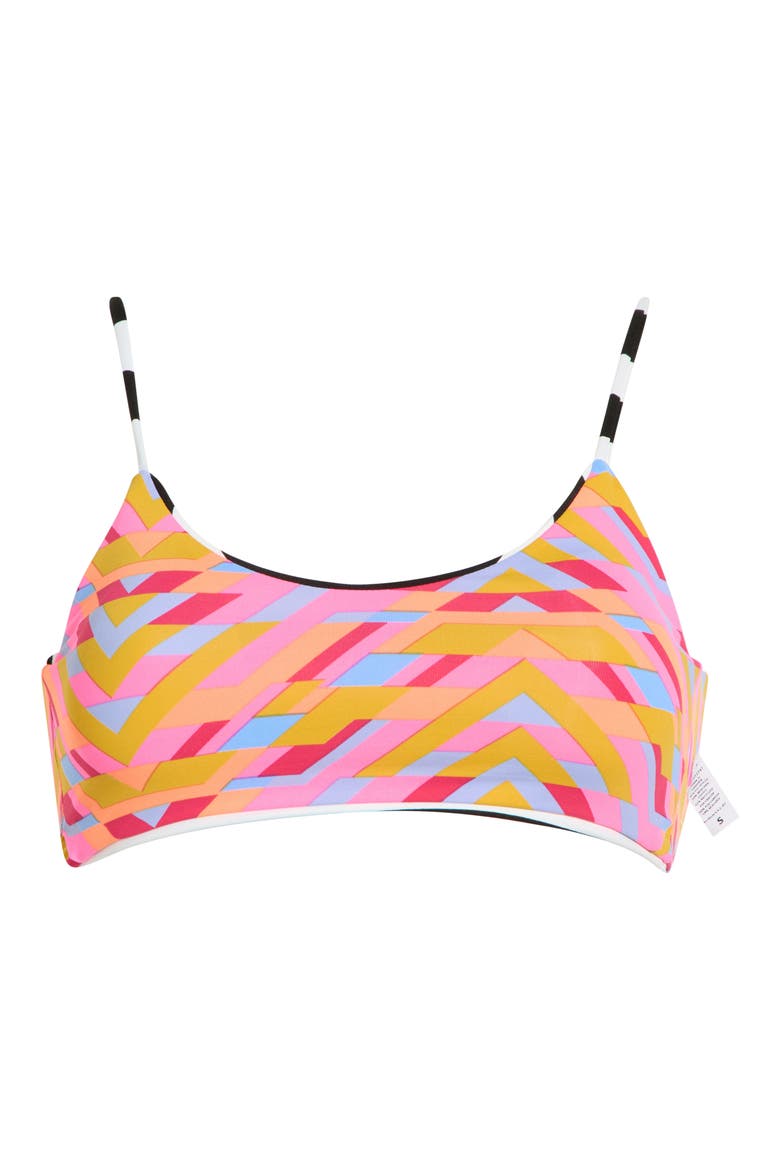 Ceci Reversible Bikini Top, Alternate, color, BLACK