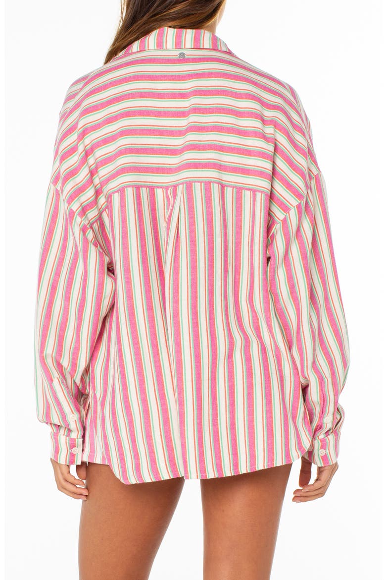 Let's Get Away Button-Up Cover-Up Shirt, Alternate, color, DEW