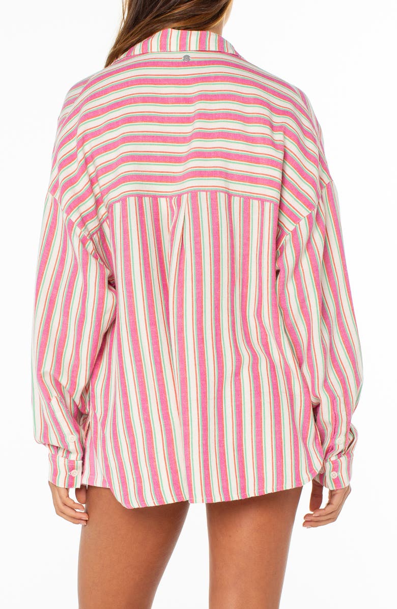 Roxy Let's Get Away Button-Up Cover-Up Shirt, Alternate, color, 