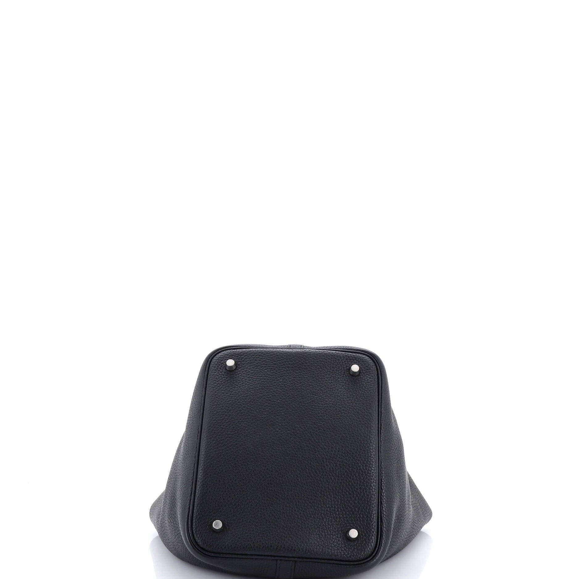 Pre-Owned Hermes Picotin Lock Bag Clemence MM, Alternate, color, Noir