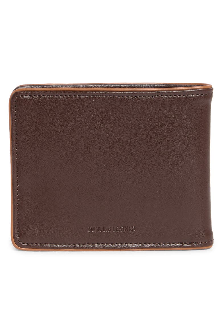 Suntan Edge Leather Bifold Wallet, Alternate, color, BROWN
