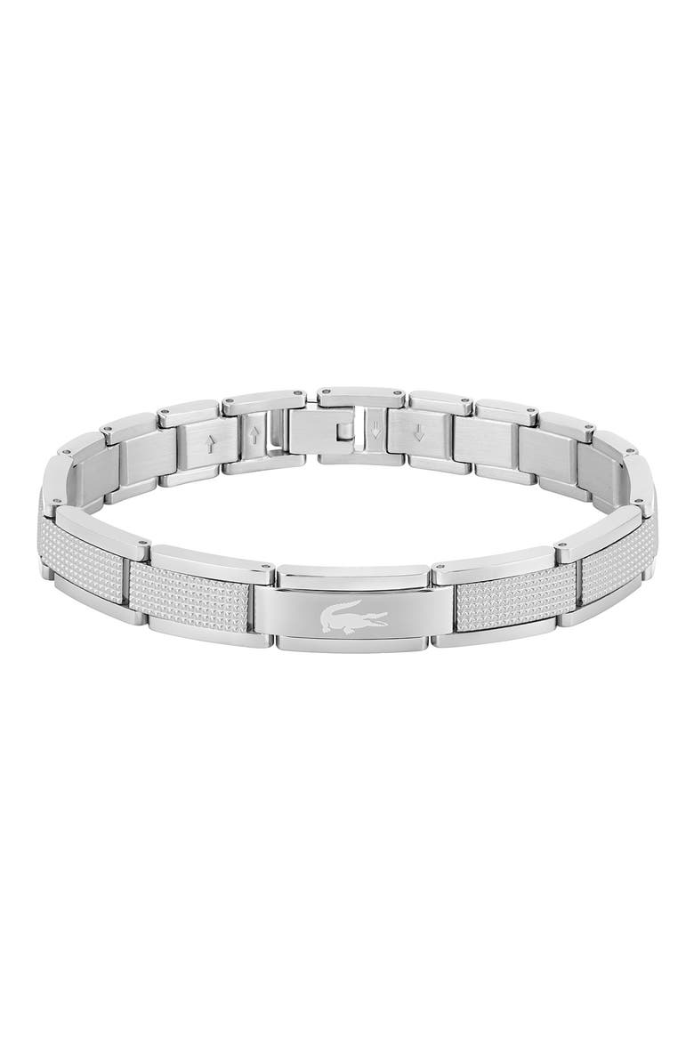 Men's Stencil Bracelet, Main, color, SILVER