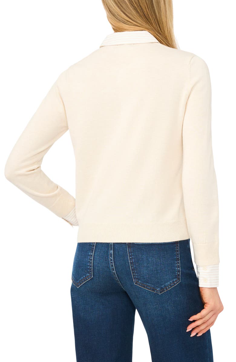 Halogen<sup>®</sup> Mixed Media Henley, Alternate, color, Oat