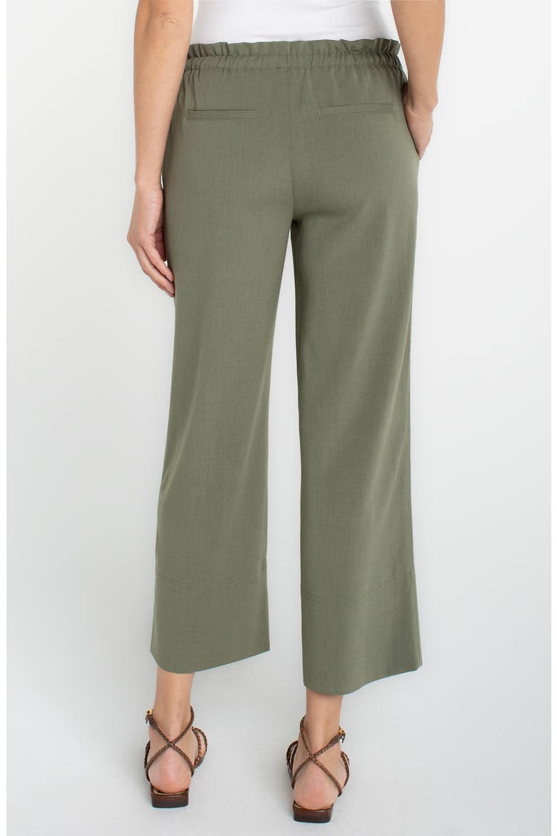 Tie Waist Ankle Wide Leg Pants, Alternate, color, MARTINI OLIVE