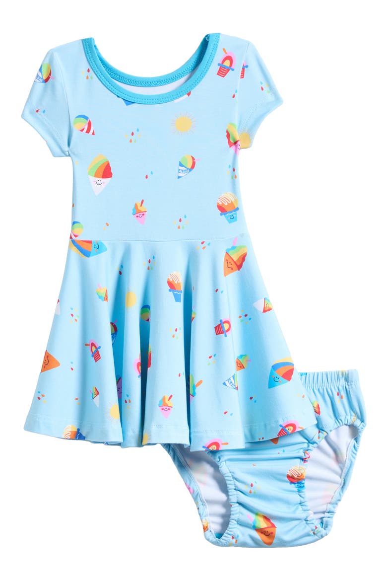 Rainbow Shaved Ice Jersey Dress, Main, color, BLUE