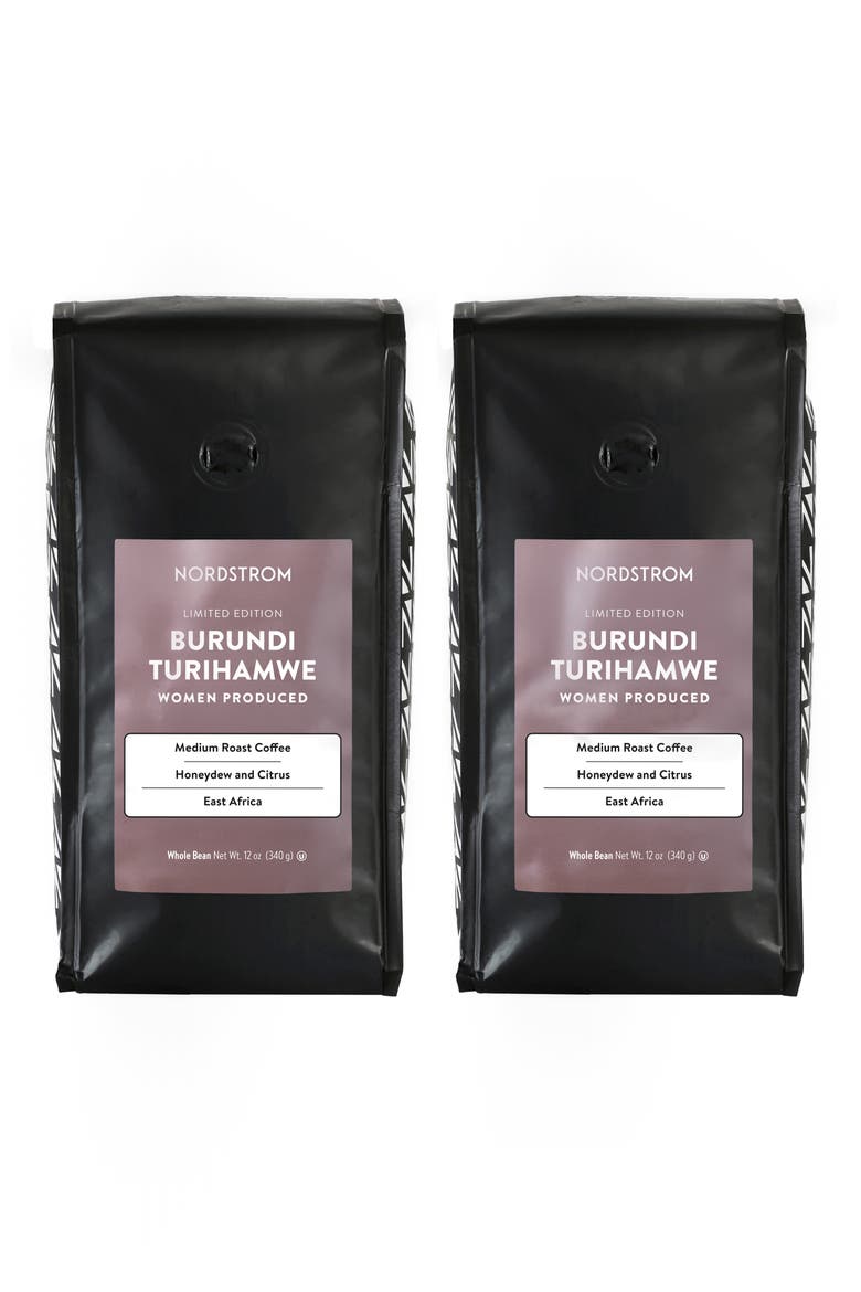 Burundi Medium Roast 2-Pack Whole Bean Coffee, Main, color, BROWN
