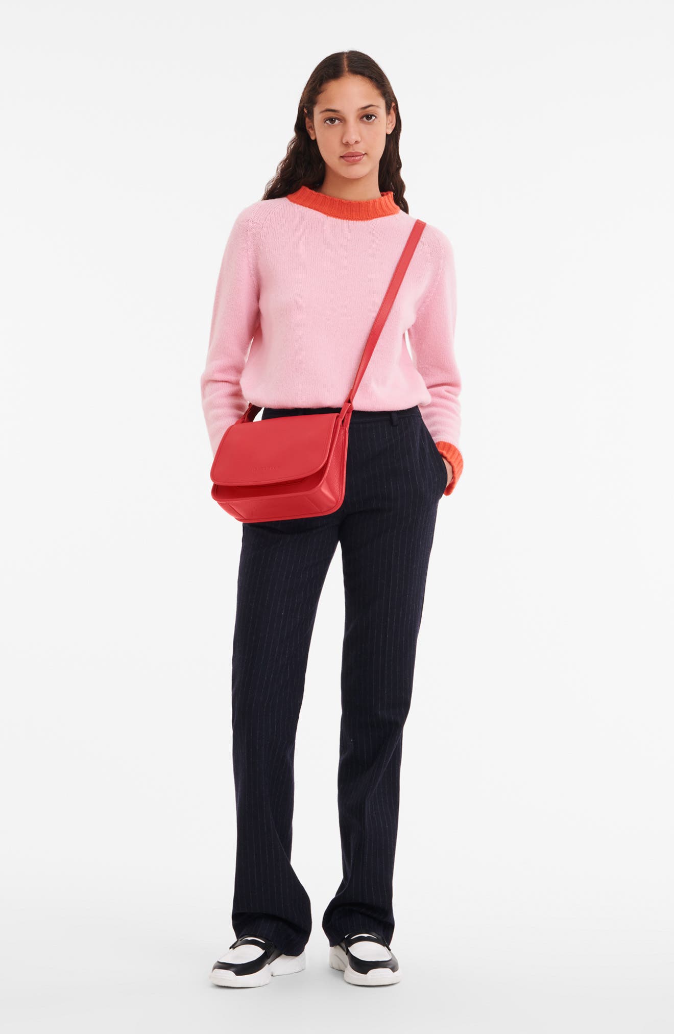 Le Foulonné Leather Crossbody Bag, Alternate, color, LOVE