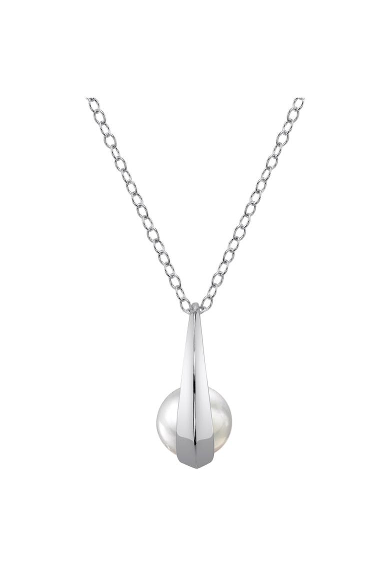14K Gold White South Sea Pearl Regina Pendant, Main, color, White Gold