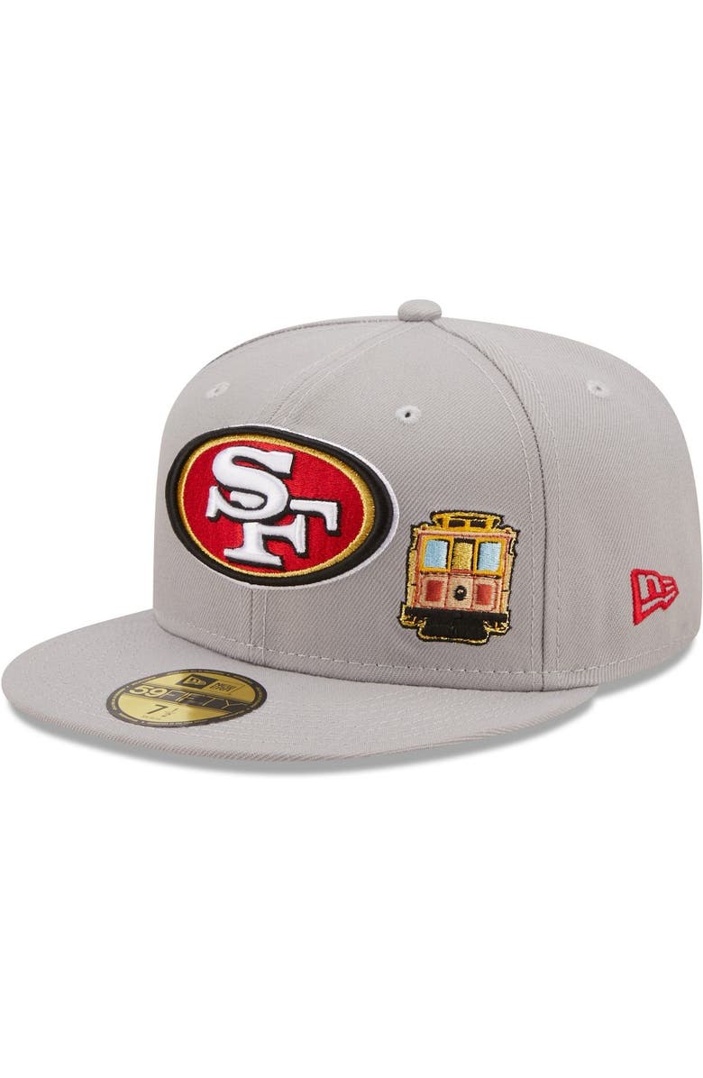 New Era Men's New Era Gray San Francisco 49ers City Describe 59FIFTY Fitted Hat, Main, color, 