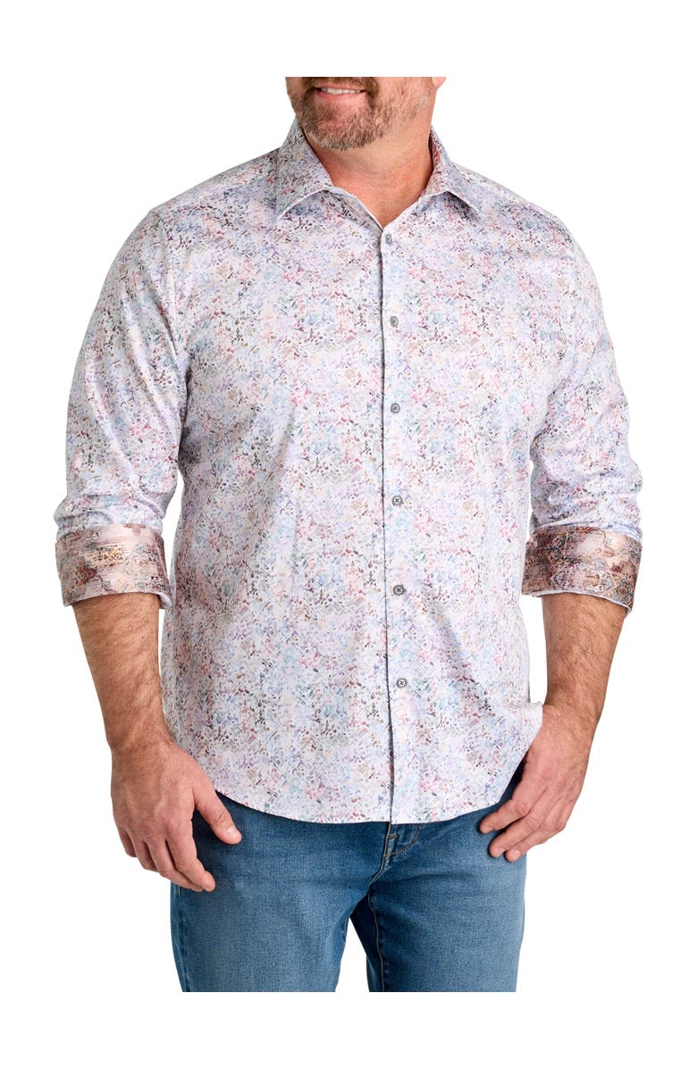 Robert Graham DXL Big & Tall Liverpool Sport Shirt, Main, color, White