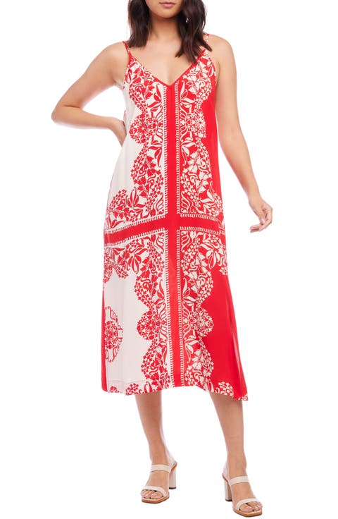 Floral Print Midi Slipdress