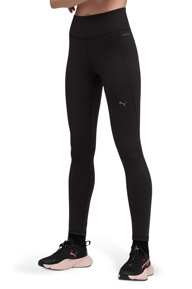 Cloudspun High Waist Performance Leggings, Alternate, color, PUMA BLACK