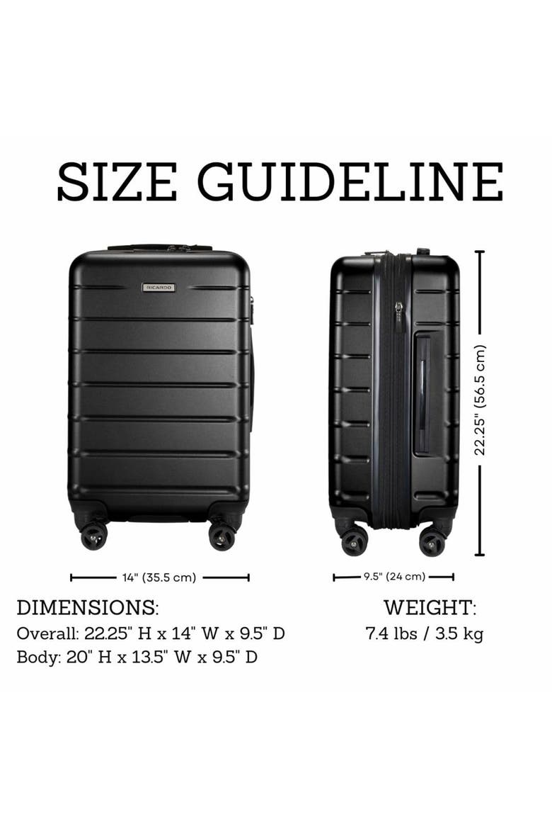 Cambria Hardside Luggage 20-inch Carry-On, Alternate, color, Black Pearl