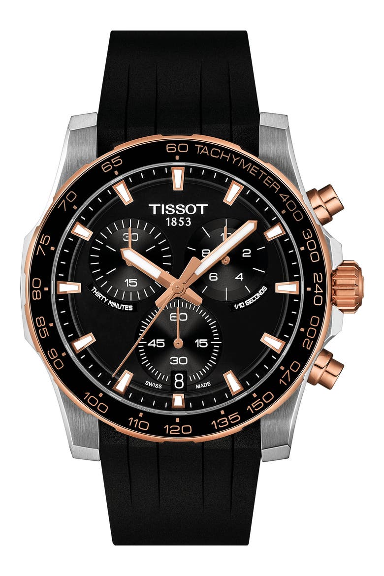 Supersport Chrono Chronograph Watch, 42mm, Main, color, BLACK