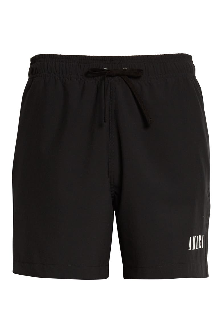 Core Logo Swim Trunks, Alternate, color, BLACK