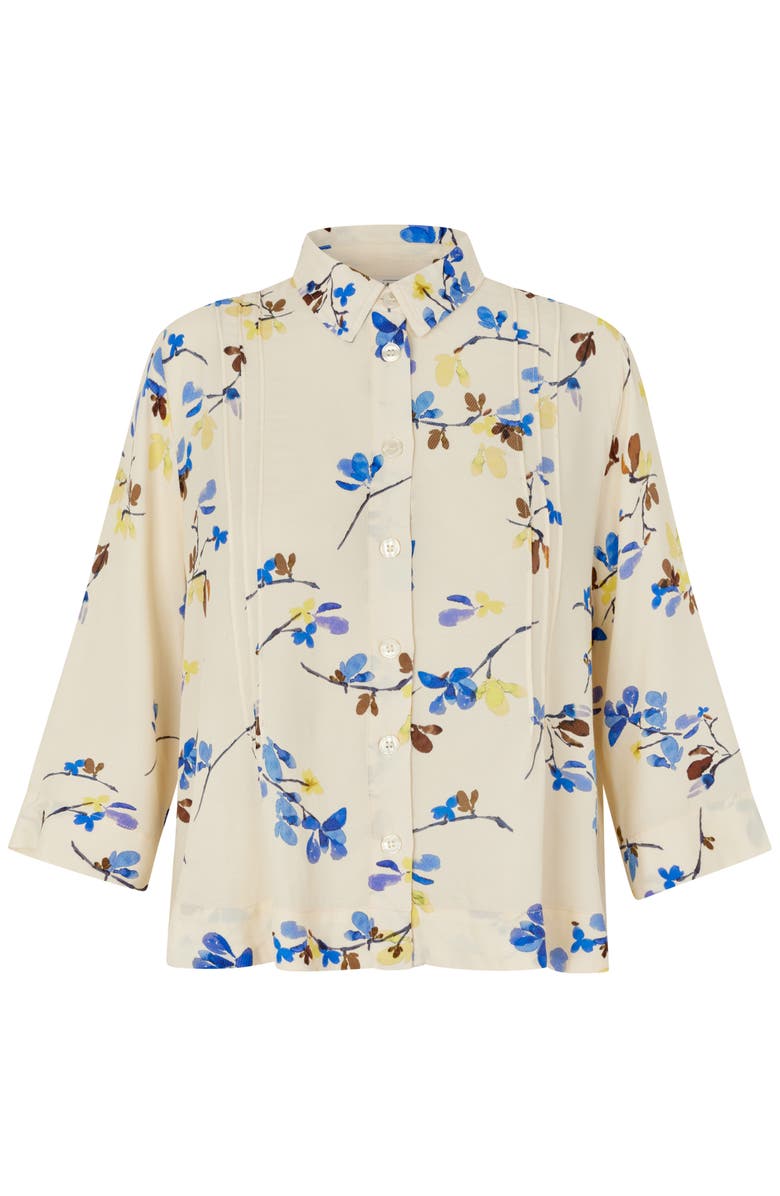 Masai Copenhagen MaIbilisan Floral Print Blouse, Alternate, color, Fog