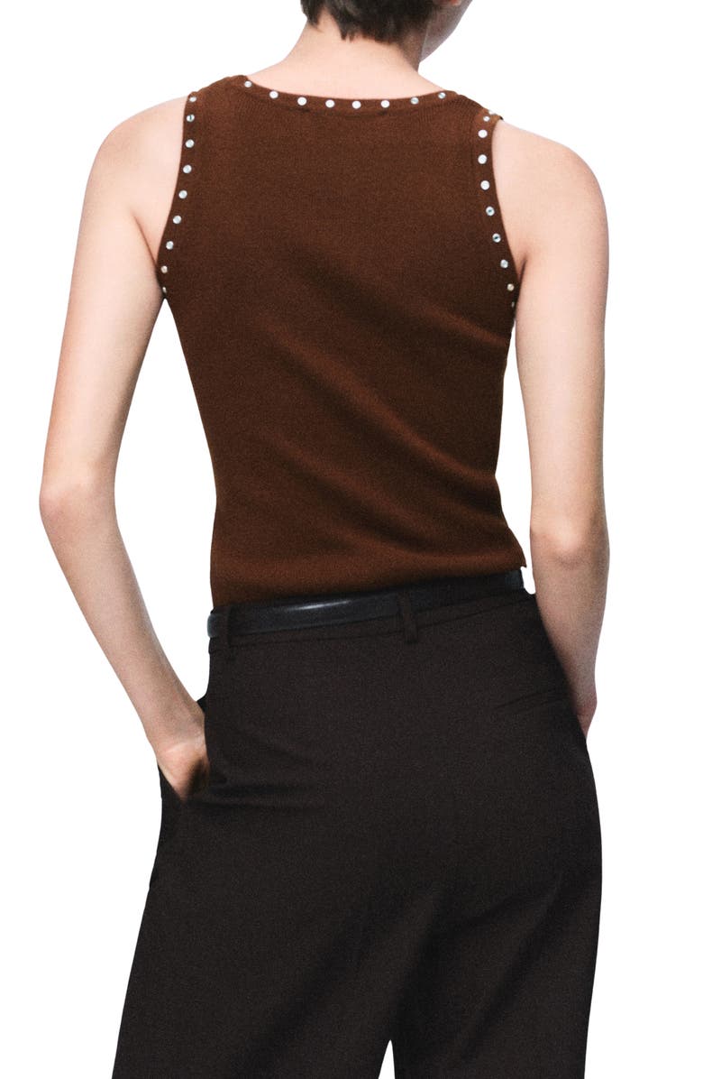 MANGO Grommet Accent Knit Tank, Alternate, color,