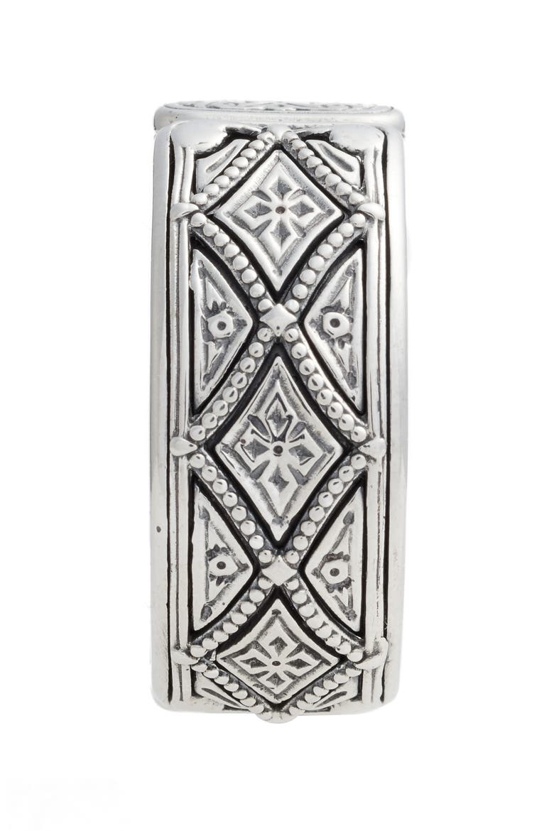 Classics Diamond Pattern Band, Alternate, color, SILVER