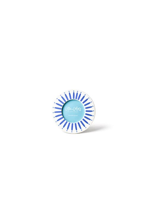 Iris Blue Burst Round Frame