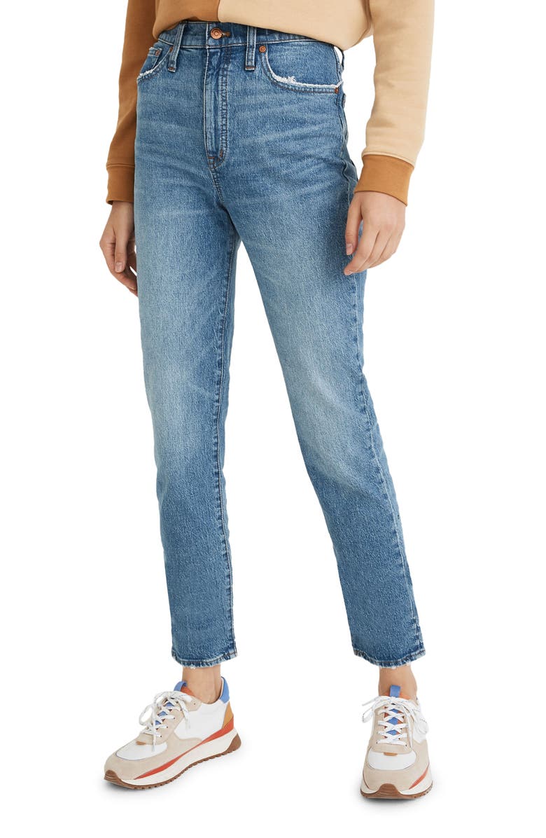 Madewell Classic High Waist Straight Leg Jeans, Main, color, 
