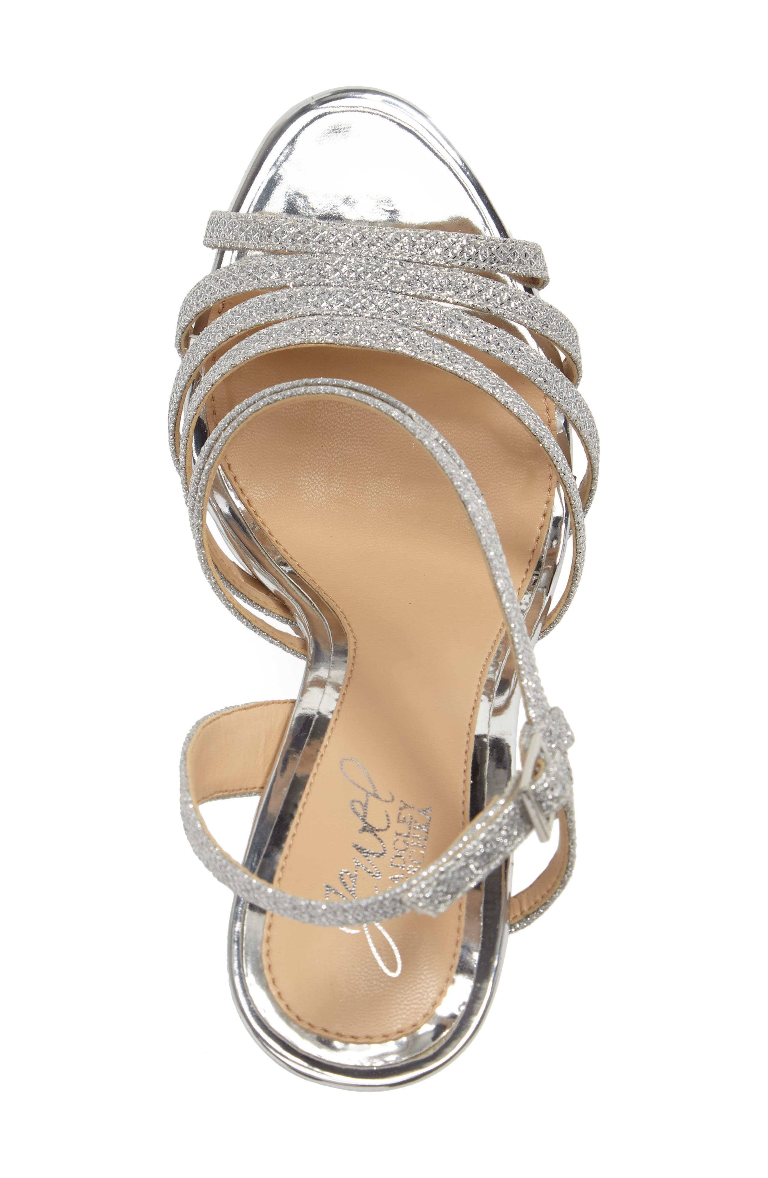 Humble Strappy Sandal, Alternate, color, SILVER GLITTER FABRIC