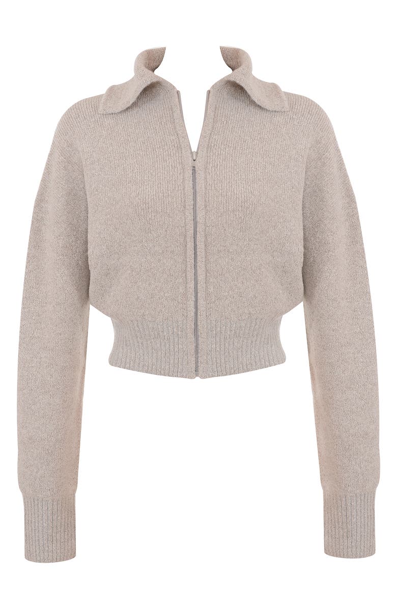 HOUSE OF CB Blaise Relaxed Fit Crop Cardigan, Alternate, color, Opal