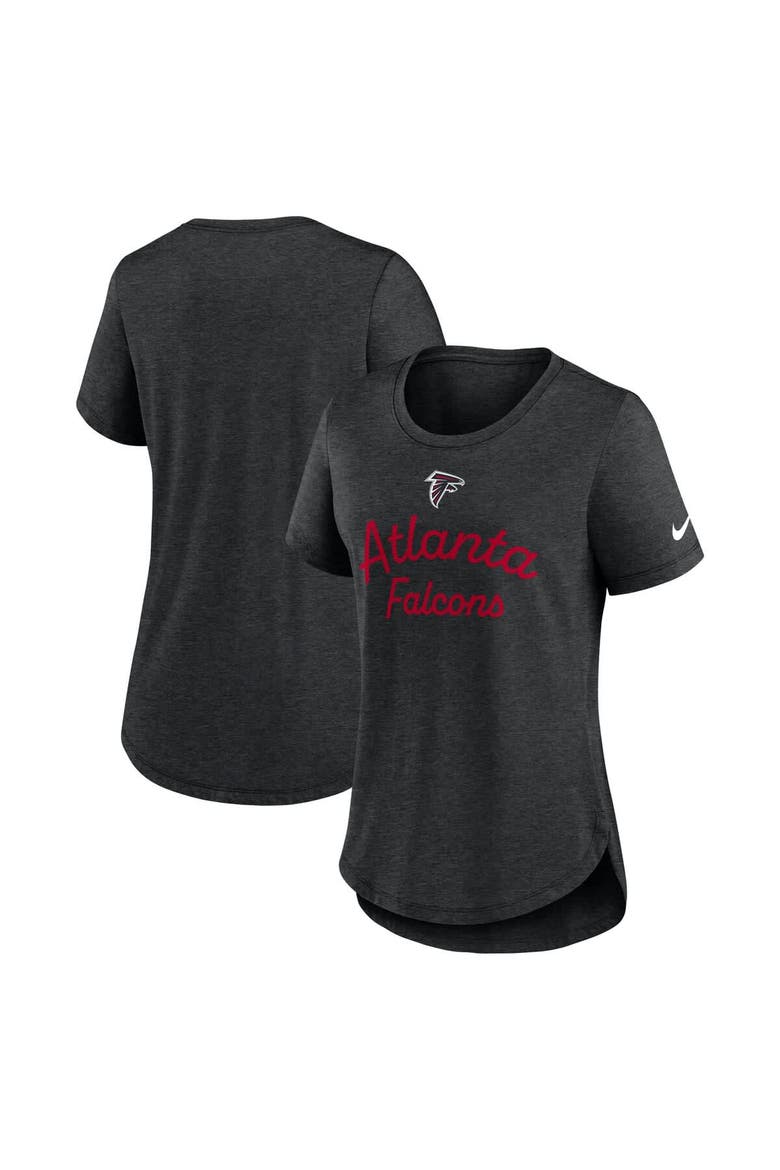 Women's Nike Black Atlanta Falcons Script Tri-Blend T-Shirt, Main, color, Black