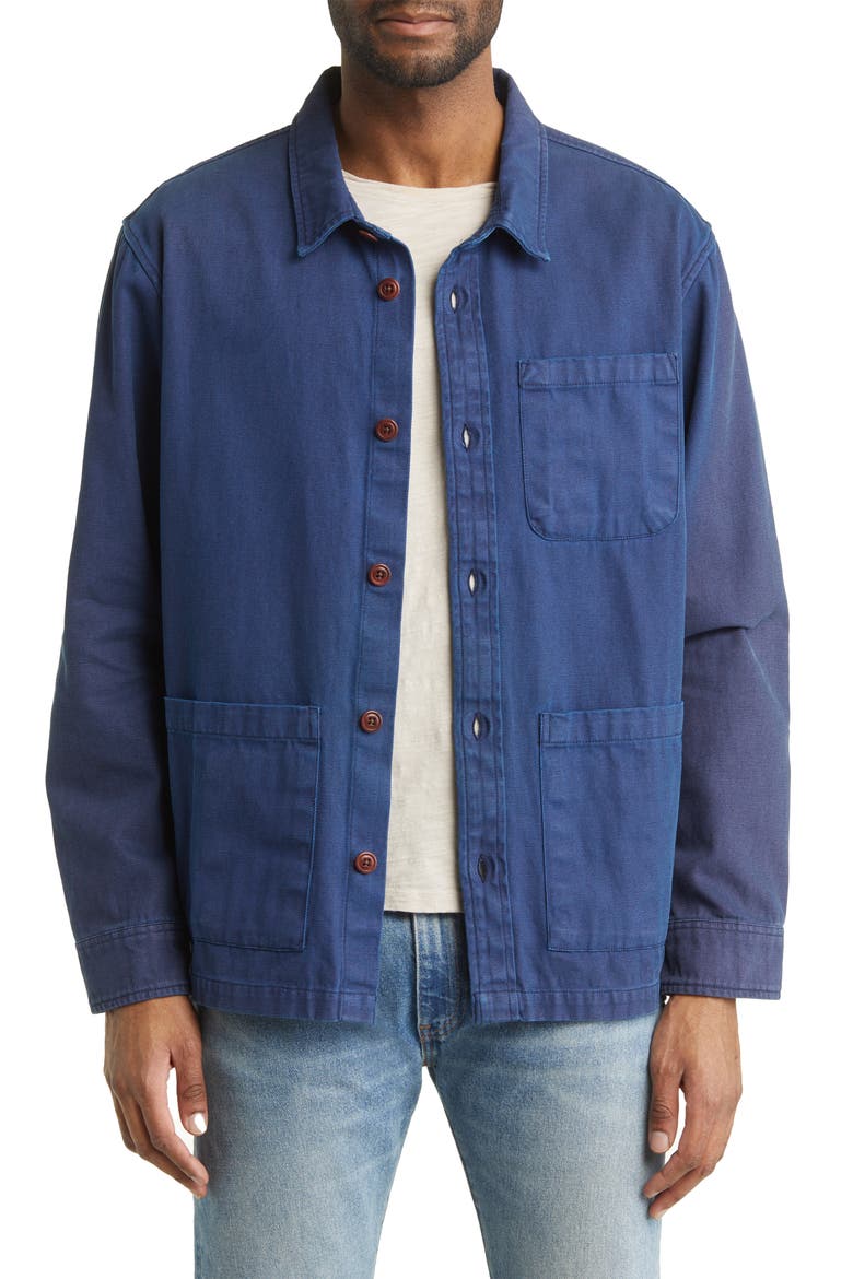 Duck Dye Overshirt, Main, color, INDIGO