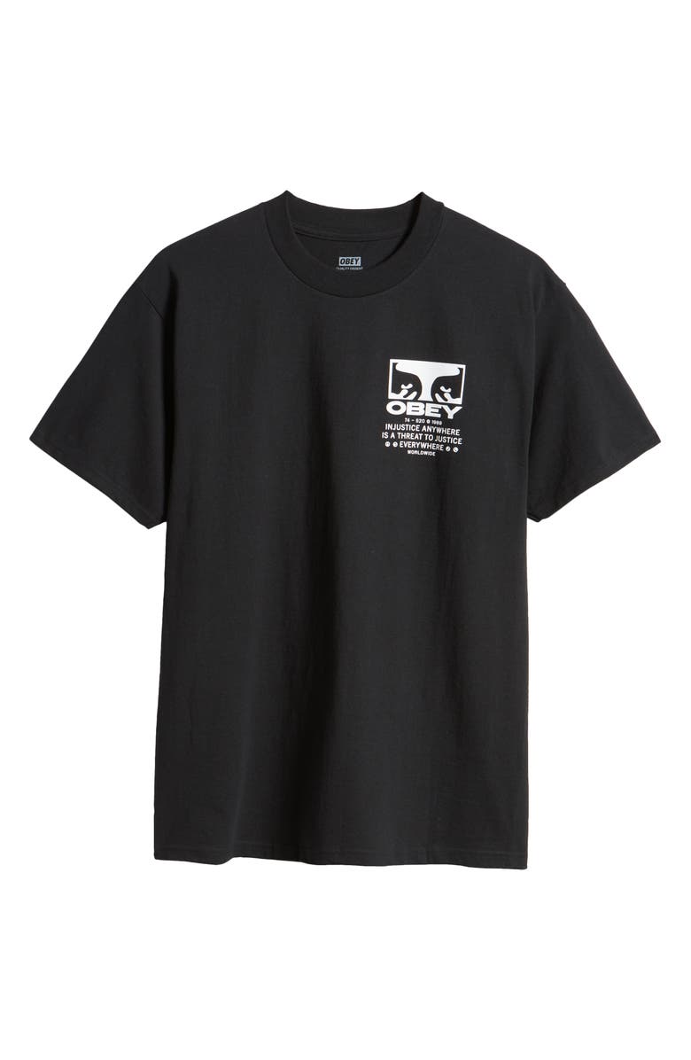 Obey Justice Everywhere Cotton Graphic T-Shirt, Alternate, color,
