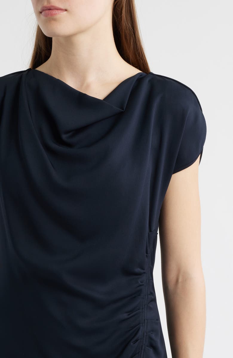 BOSS Devania Ruched Sheath Dress, Alternate, color, Sky Captain