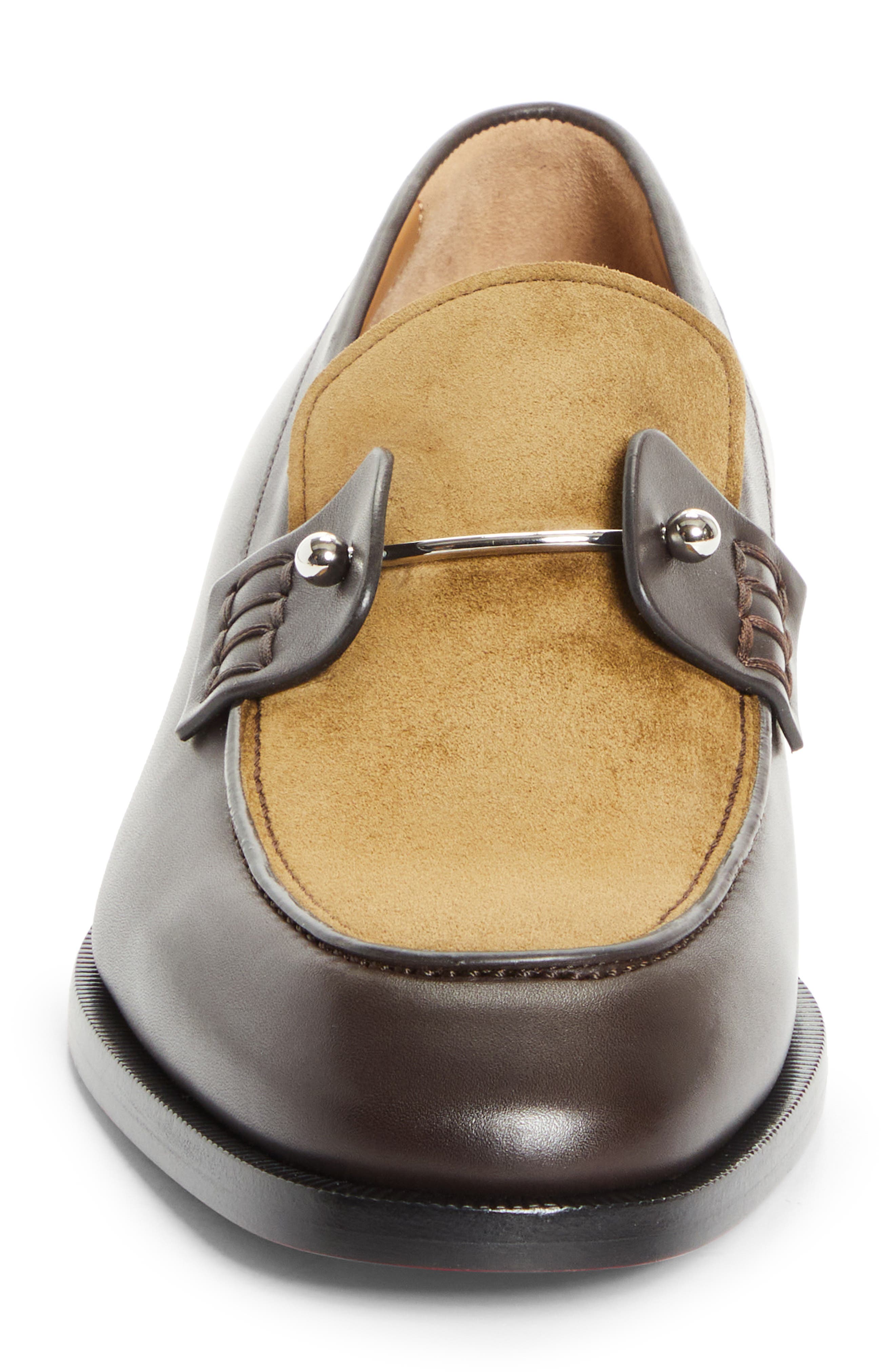 Christian Louboutin Chambelimoc Loafer, Alternate, color, Cafe/ Bronzo