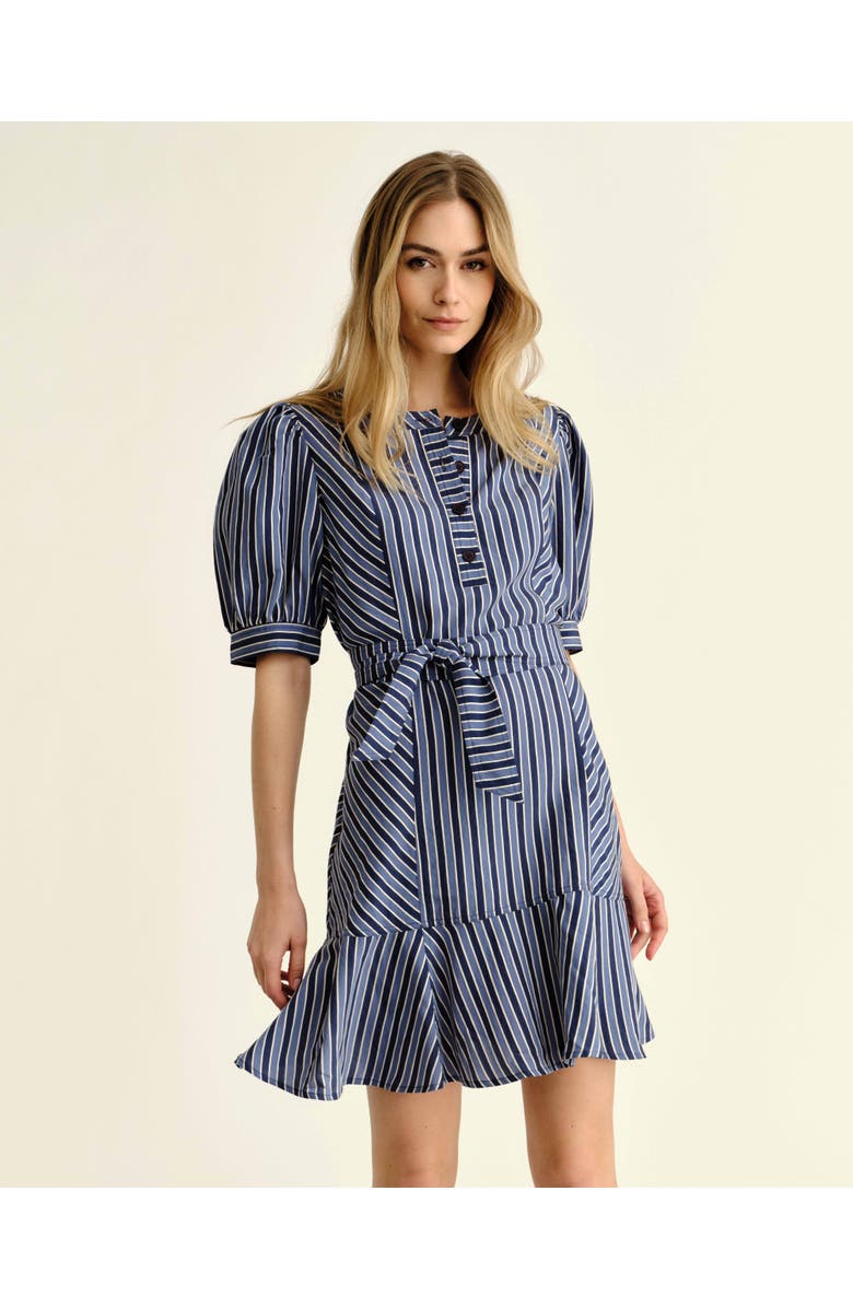 Cartolina Bonnie Striped Mini Dress, Alternate, color, Coastal Stripe