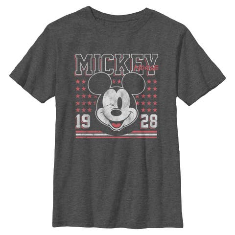 Boy's Mickey & Friends Retro 1928 Wink Face  Graphic T-Shirt