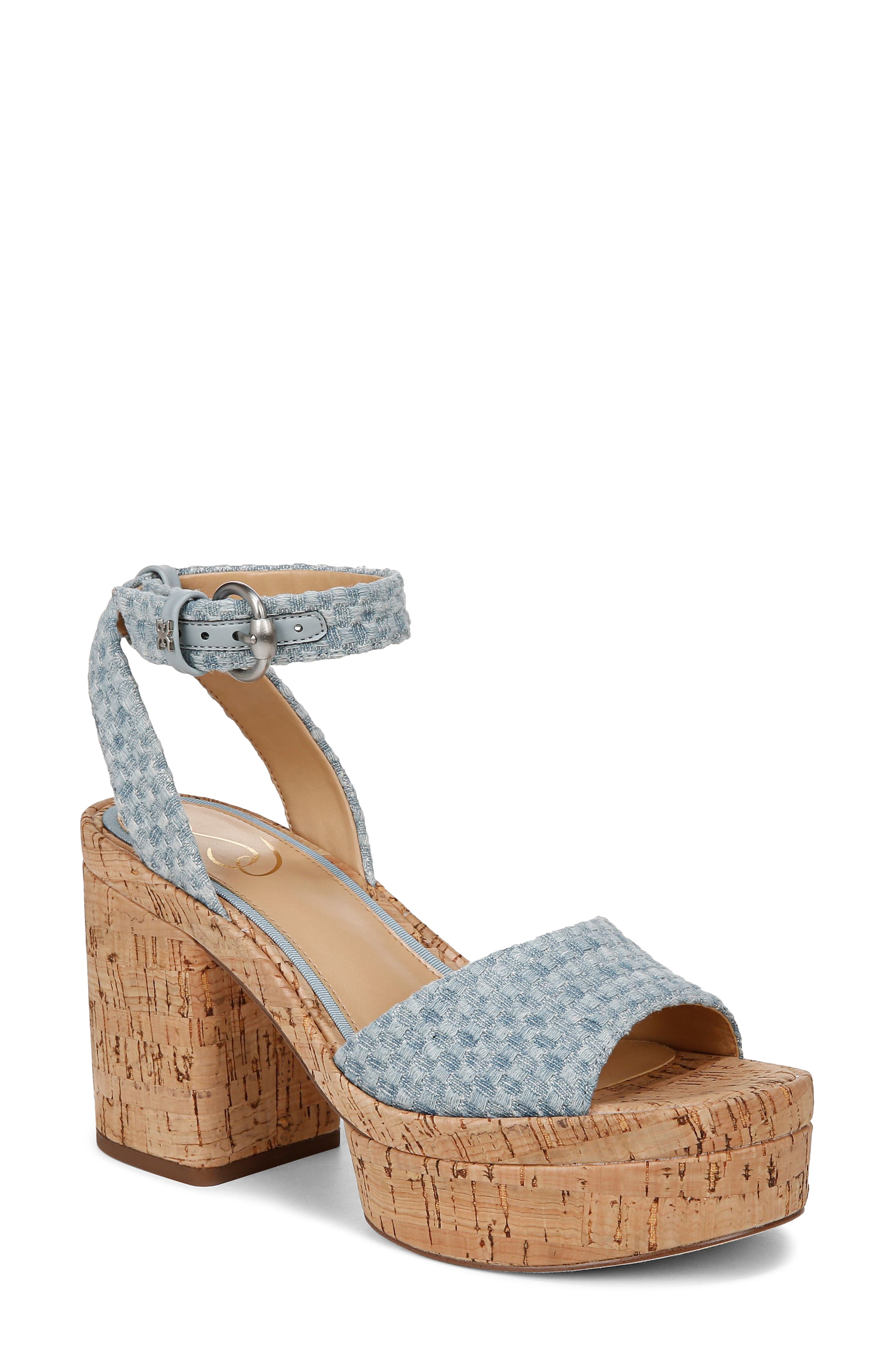 Immie Ankle Strap Platform Wedge Sandal, Main, color, MONTROSE BLUE
