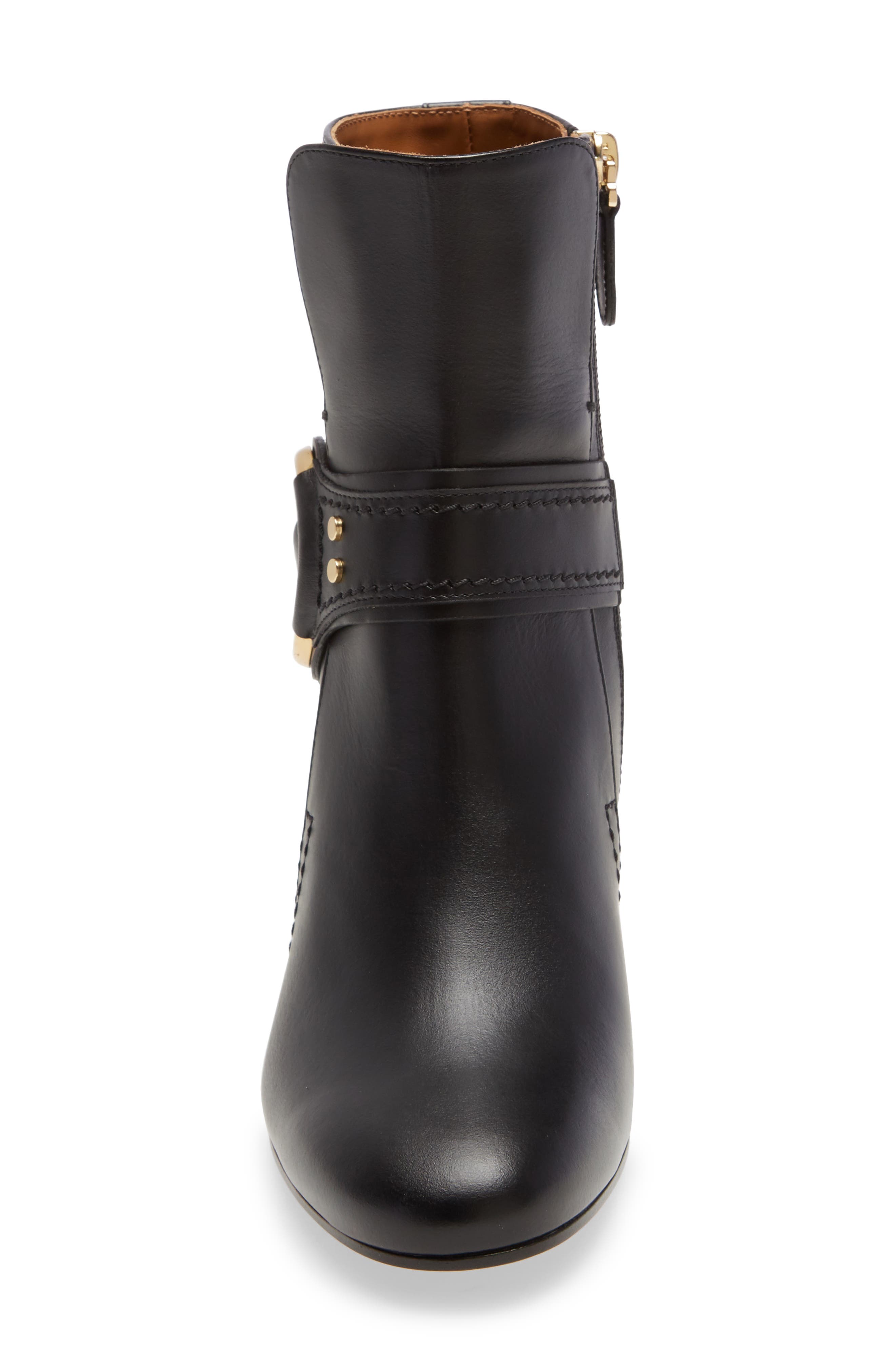 Demi Ring Detail Bootie, Alternate, color, BLACK