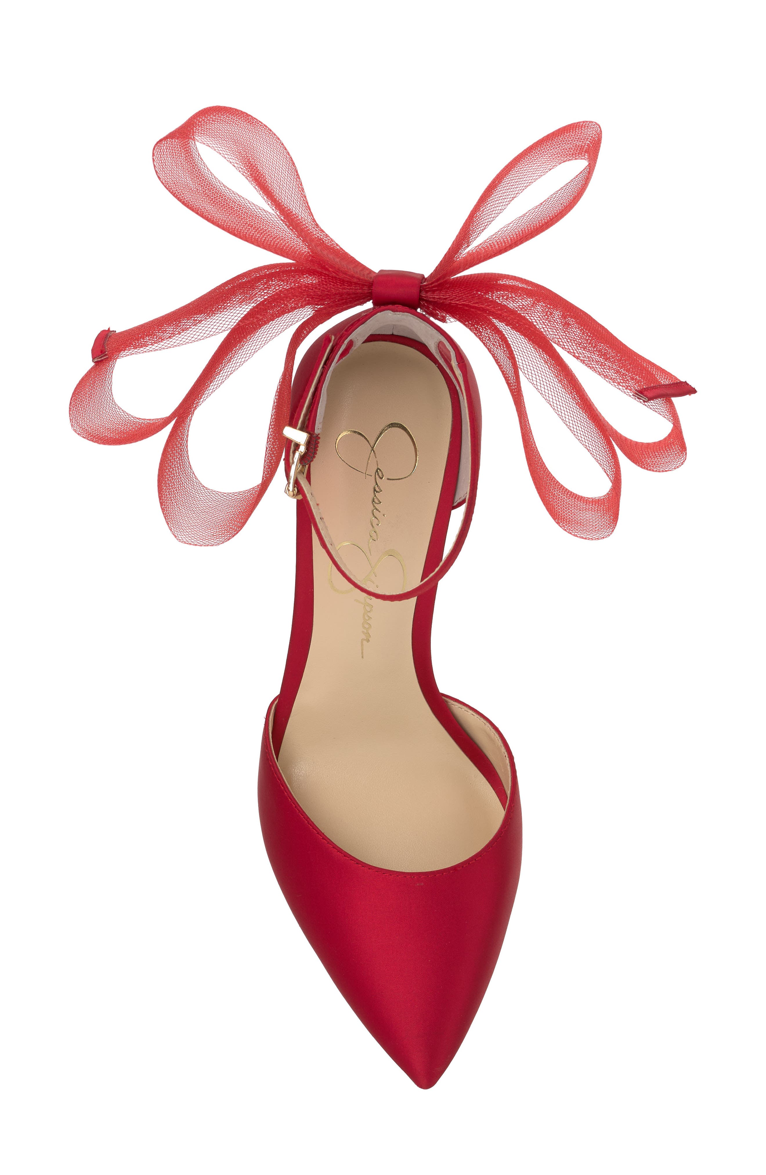 Jessica Simpson Phindies Ankle Strap Pointed Toe Pump, Alternate, color, Red Muse