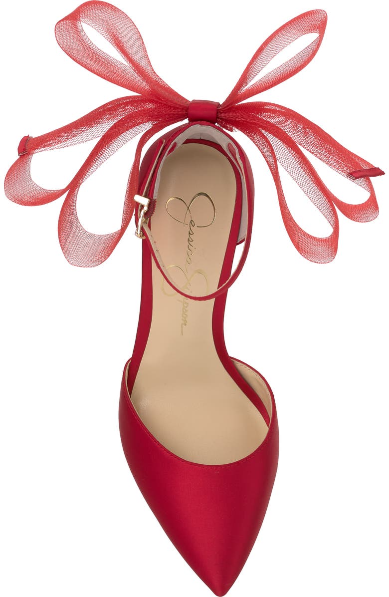 Jessica Simpson Phindies Ankle Strap Pointed Toe Pump, Alternate, color, Red Muse