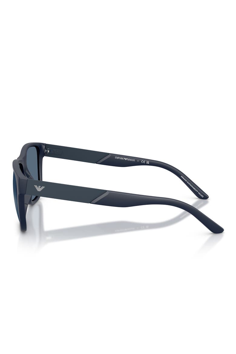 56mm Square Sunglasses, Alternate, color, MATTE BLUE / DARK BLUE