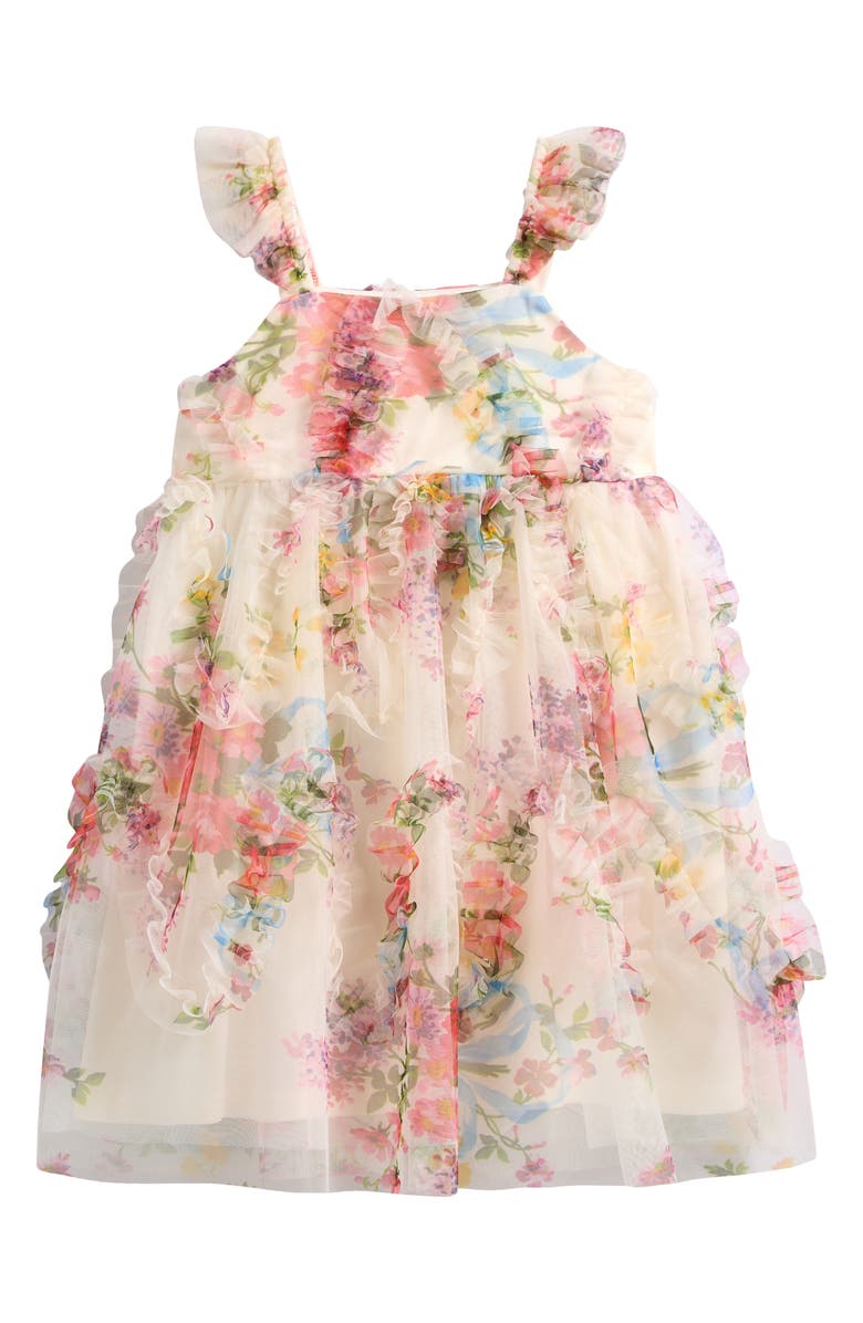 Ava & Yelly Kids' Ruffle Trapeze Party Dress, Main, color,