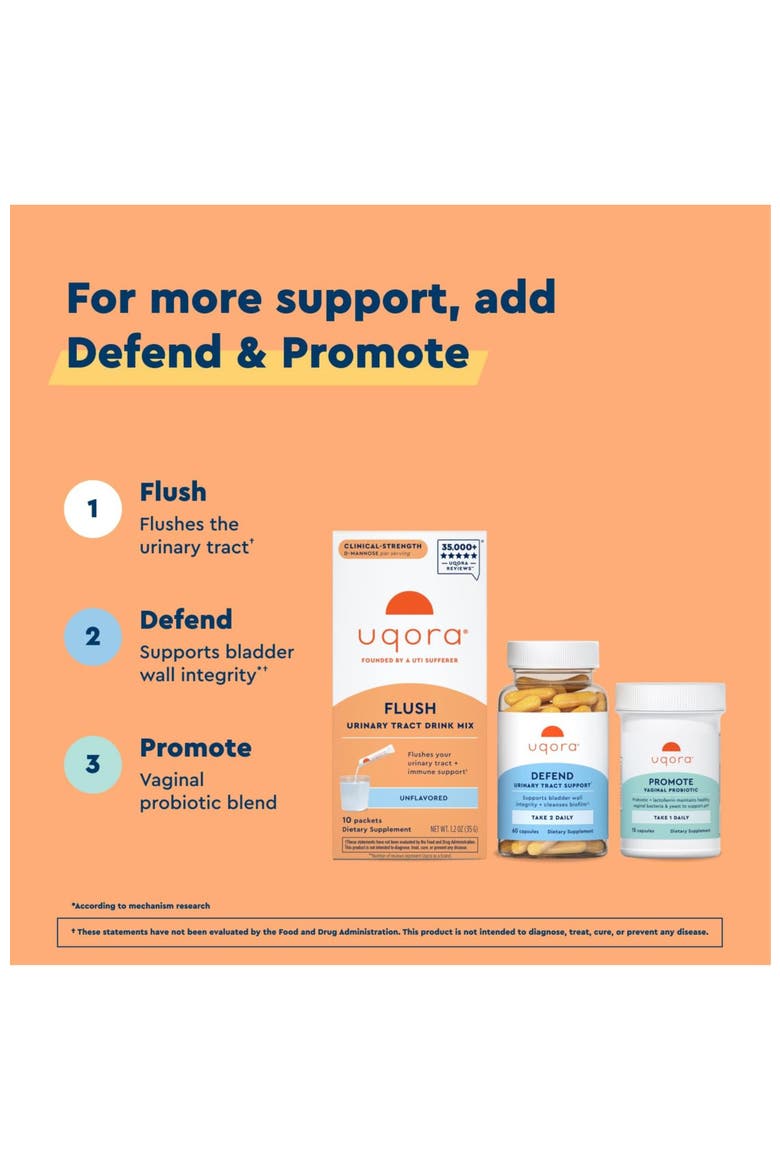 Flush - Urinary Tract with D Mannose, Vitamin C, Vitamin B6, Potassium, Magnesium & Calcium Gluten Free & Vegan Unflavored, Alternate, color, None