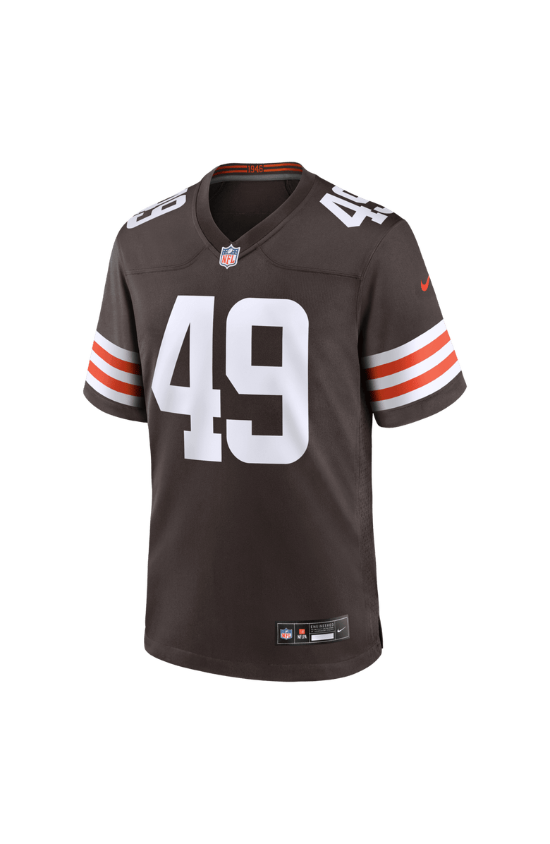 Nike Men's Nike Carson Schwesinger Brown Cleveland Browns 2025 NFL Draft Game Jersey, Alternate, color, Brown