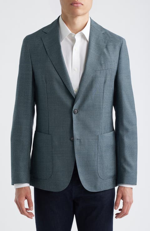 Hanry Slim Fit Textured Virgin Wool Sport Coat