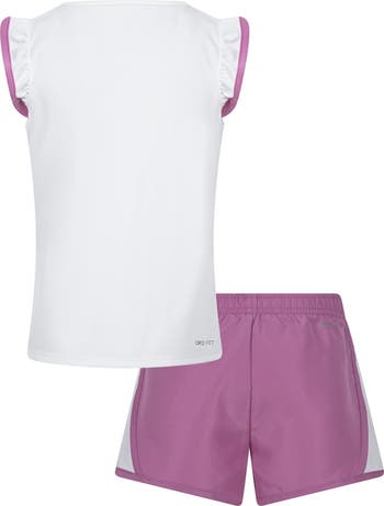 Kids' Flutter Sleeve Graphic T-Shirt & Shorts Set