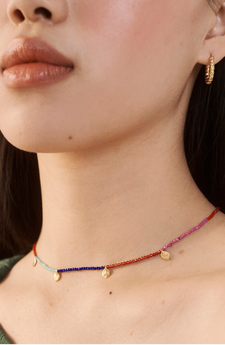 Monica Vinader x Willow Crossley Dahlia Beaded Choker Necklace, Alternate, color, 