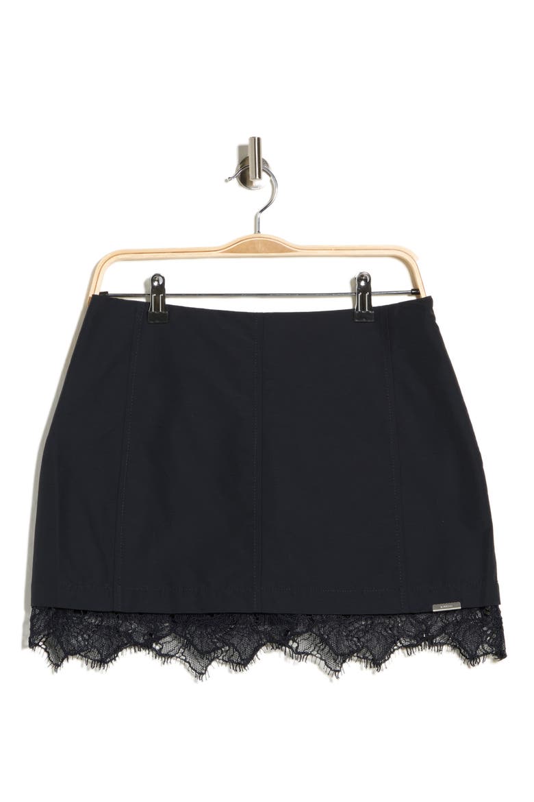 Tobie Lace Trim Miniskirt, Alternate, color, MIDNIGHT MULTI