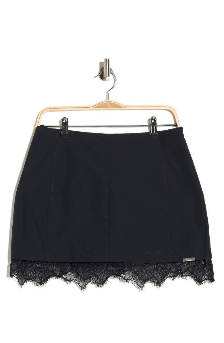 Simkhai Tobie Lace Trim Miniskirt, Main, color, Midnight Multi